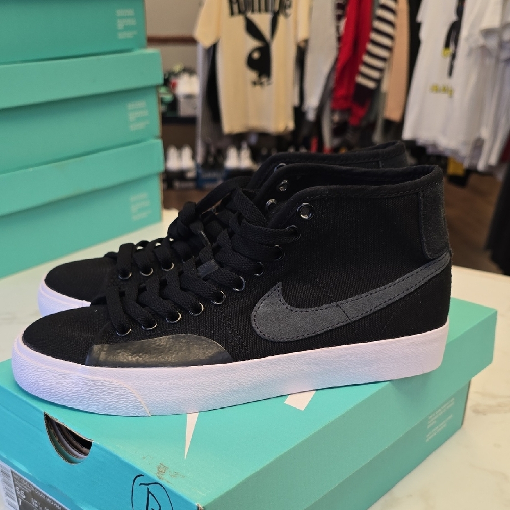 Nike Black and Gray High-Top Sneakers